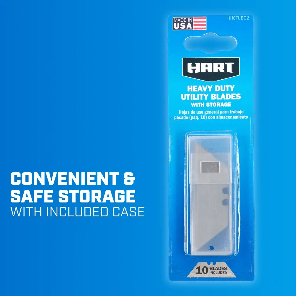 10 PC. Heavy Duty Utility Blades with Storage