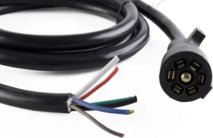 10ft 7 Way Trailer Plug Heavy Duty Inline Trailer Cord 10AWG Cable for Easy Weatherproof Installation by LifeSupplyUSA