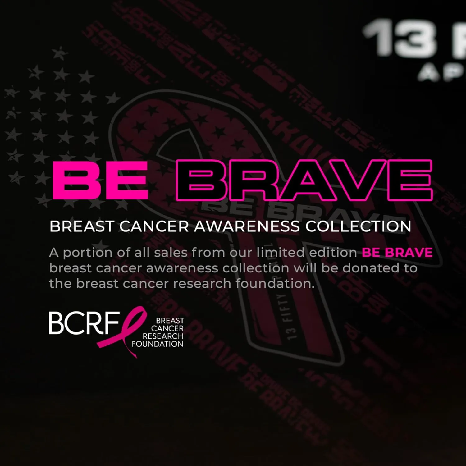 13 Fifty Apparel Be Brave Breast Cancer Shirts for Men Lightweight, Moisture-Wicking Fabric with UPF 30  for All-Day Comfort.