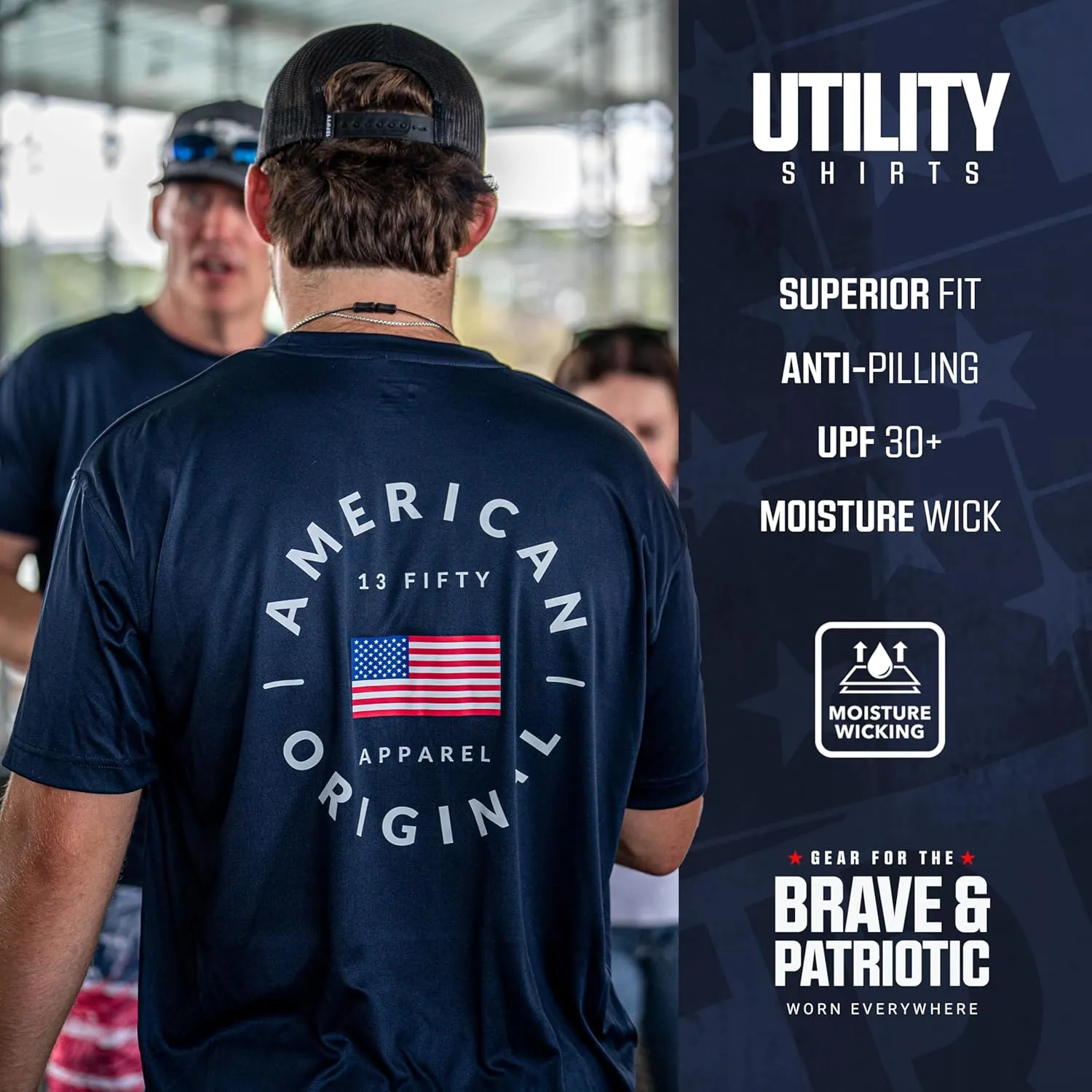 13 Fifty Apparel Be Brave Breast Cancer Shirts for Men Lightweight, Moisture-Wicking Fabric with UPF 30  for All-Day Comfort.