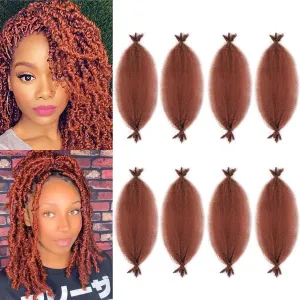 18 Inch Spring Twist Hair Pre Fluffed Afro Twist Hair 8Packs Marley Twist Braiding Hair for Women (18 Inch,8Pack,#350)