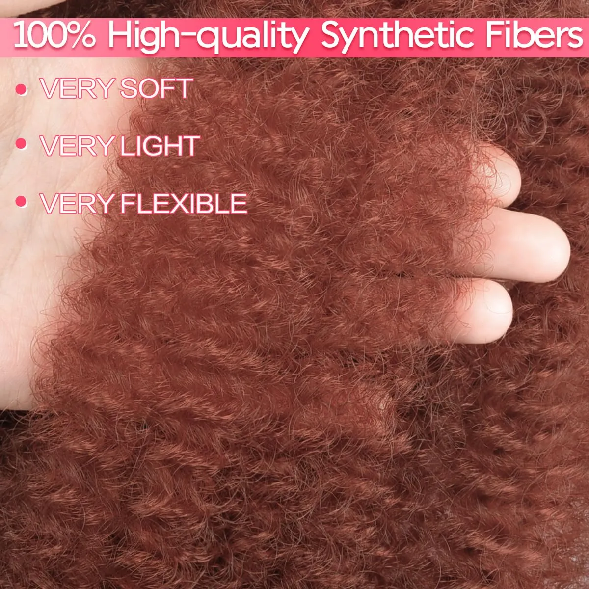 18 Inch Spring Twist Hair Pre Fluffed Afro Twist Hair 8Packs Marley Twist Braiding Hair for Women (18 Inch,8Pack,#350)