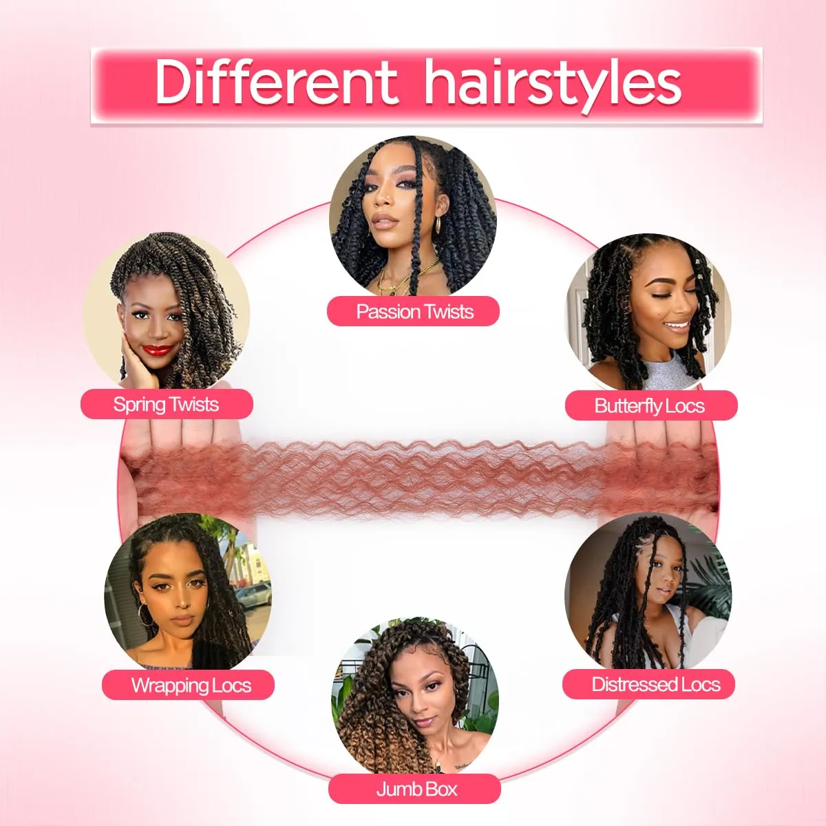 18 Inch Spring Twist Hair Pre Fluffed Afro Twist Hair 8Packs Marley Twist Braiding Hair for Women (18 Inch,8Pack,#350)