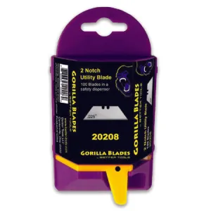 2-Notch Heavy-Duty Utility Blade in Safety Dispenser, 100/Dispenser