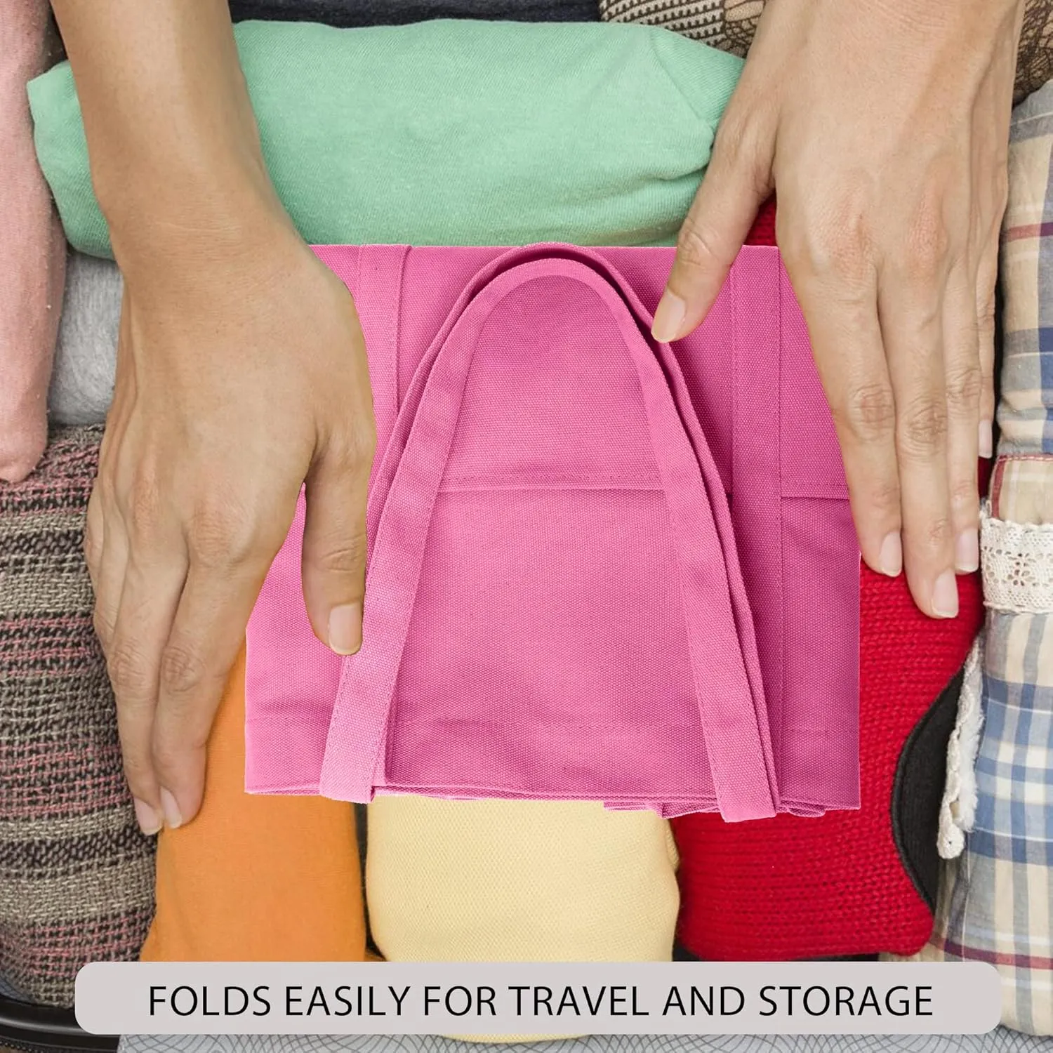 21.6" Large Canvas Tote Bag for Women with Multi-pockets and Laptop Sleeve Utility Tote Bag Big Everything Bags