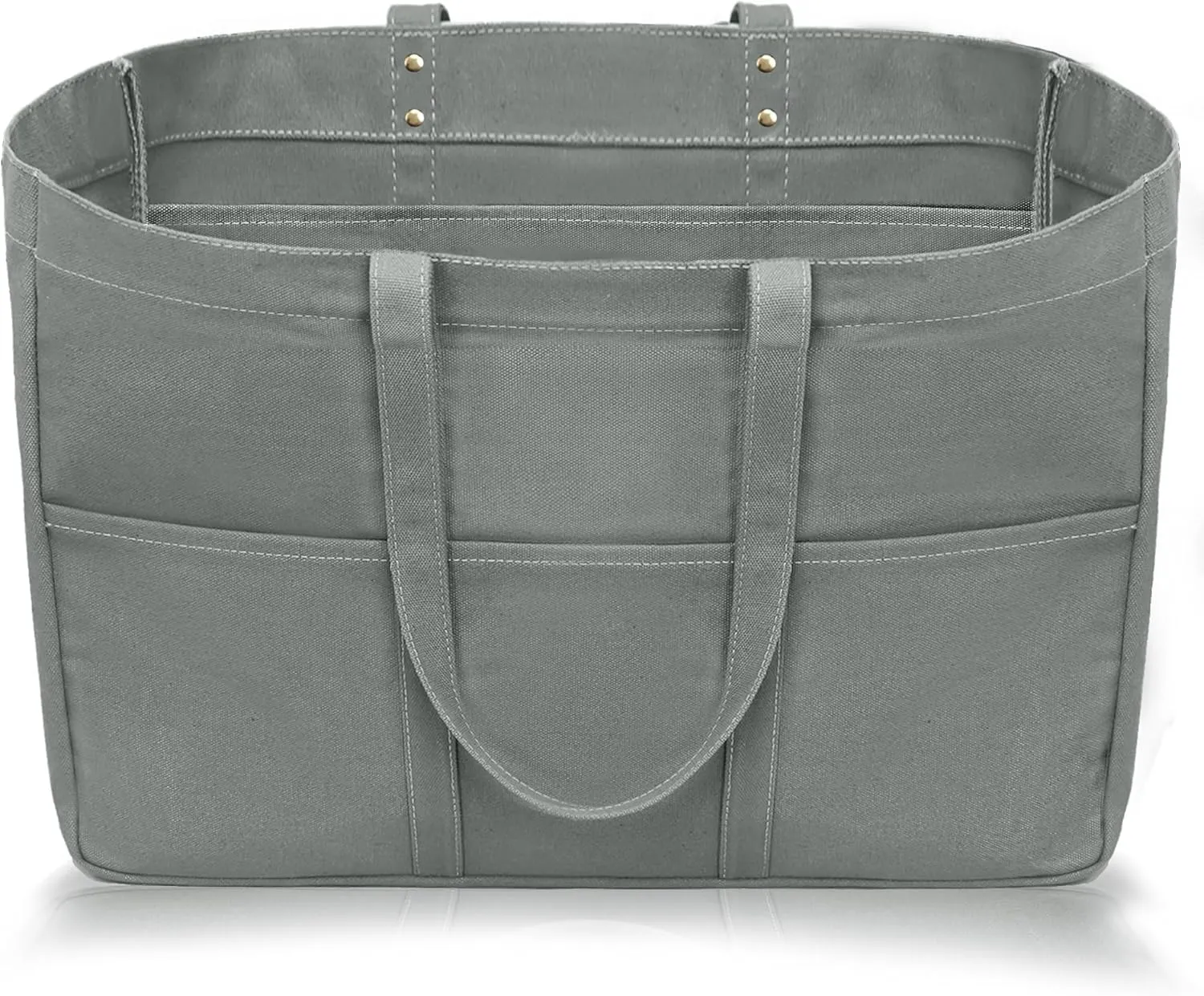 21.6" Large Canvas Tote Bag for Women with Multi-pockets and Laptop Sleeve Utility Tote Bag Big Everything Bags