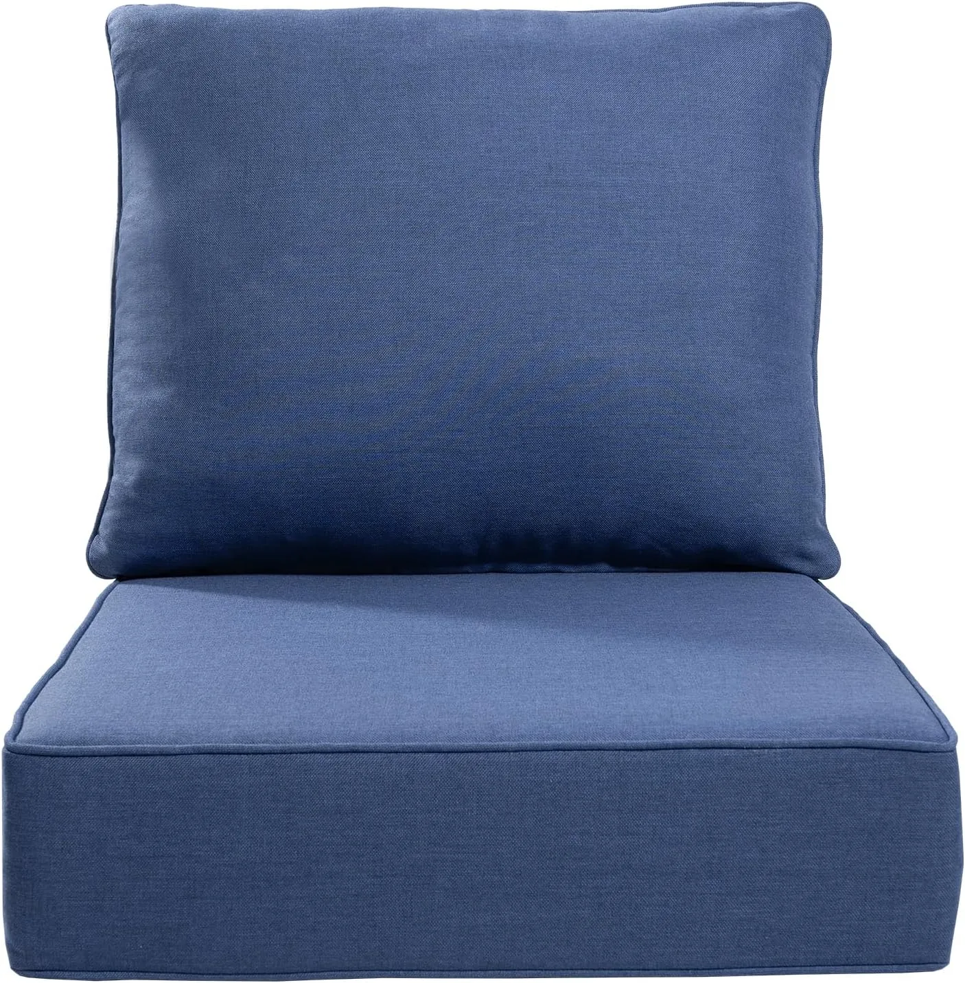 24x24x6 Outdoor Seat Cushions Patio Pillow - Set of 5 Water-Resistant Zippered Outside Pillows for Wicker Metal Dining Rocking Swivel Chairs Loveseat Couch Sectional Sofa - Navy Blue