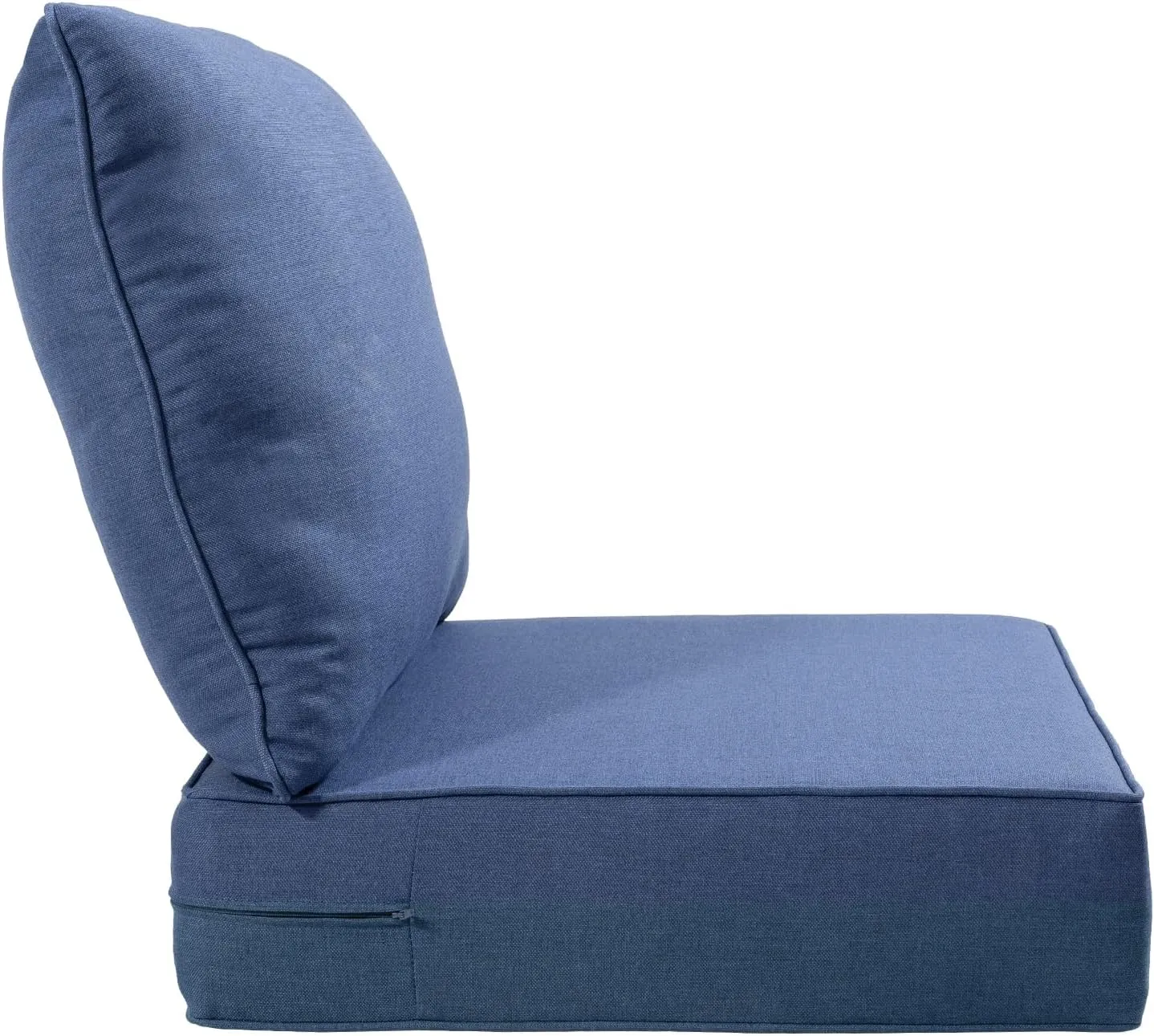24x24x6 Outdoor Seat Cushions Patio Pillow - Set of 5 Water-Resistant Zippered Outside Pillows for Wicker Metal Dining Rocking Swivel Chairs Loveseat Couch Sectional Sofa - Navy Blue