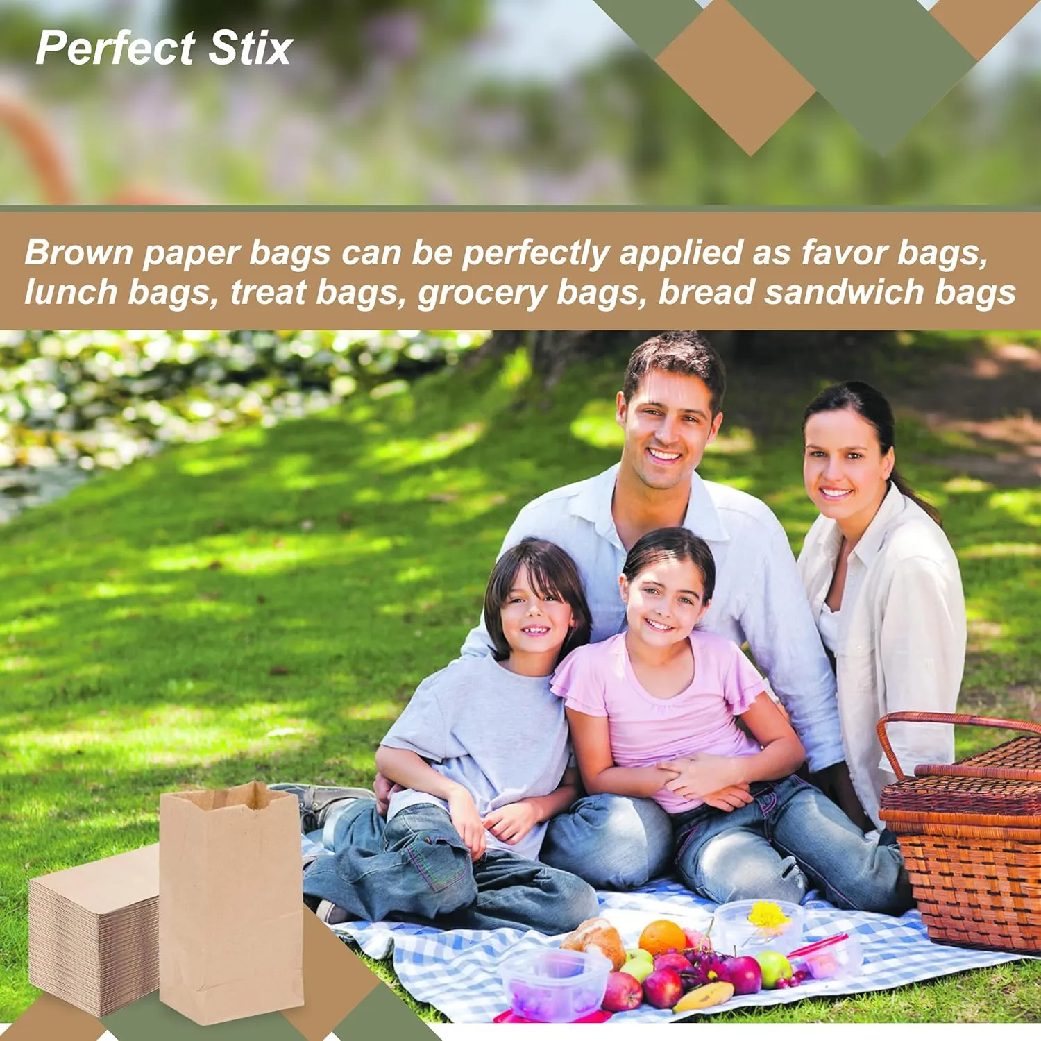 2lb Brown Paper Bags- Package of 500ct
