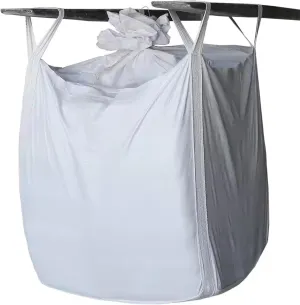 3 Pack FIBC Bulk Bags, 2 Ton Bags, 35"L x 35"W x 43"H, 4400lbs SWL, Duffle Top Flat Bottom, Woven Polypropylene Super Sacks with Four Loops, Heavy Duty Large Sandbags for Industry and Agriculture