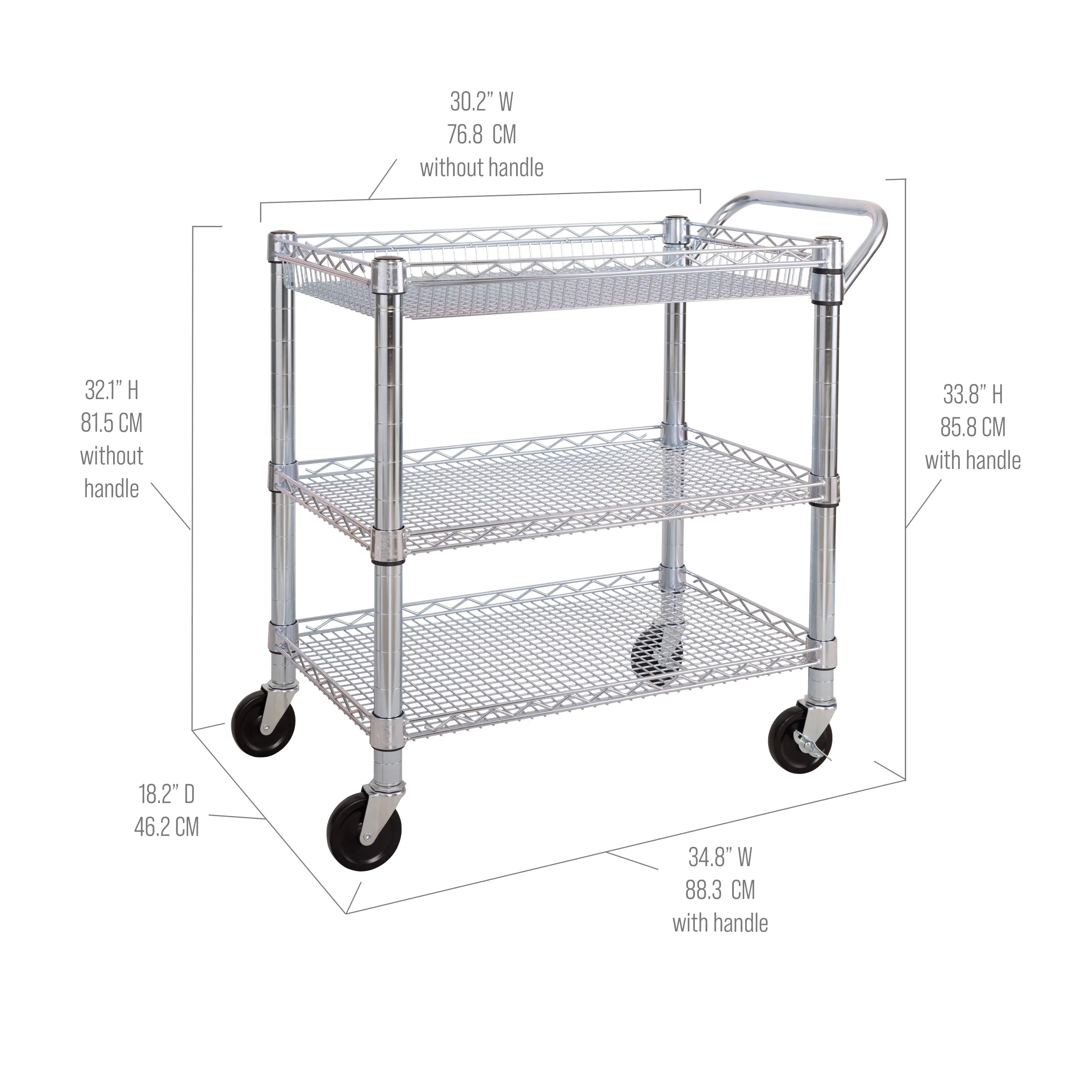 3-Tier NSF Heavy-Duty Utility Cart