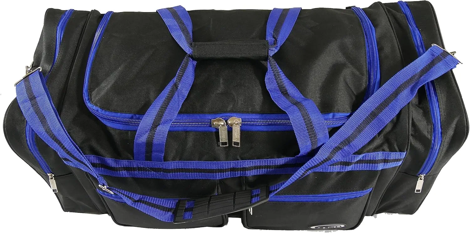 30 Inch Large "E-Z Roll " Travel Duffel Bag/Tote Bag/Sports Bag/Outdoor Camping Bag/Gym Bag in 3 Colors (Black/Blue)