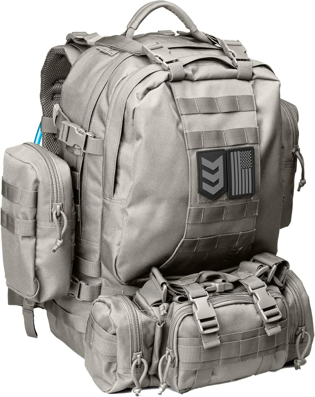 3VGEAR Paratus 3-Day Tactical Backpack, 40L - MOLLE Military Backpack with Rapid Deployment Pack, Pouches, Laptop Sleeve