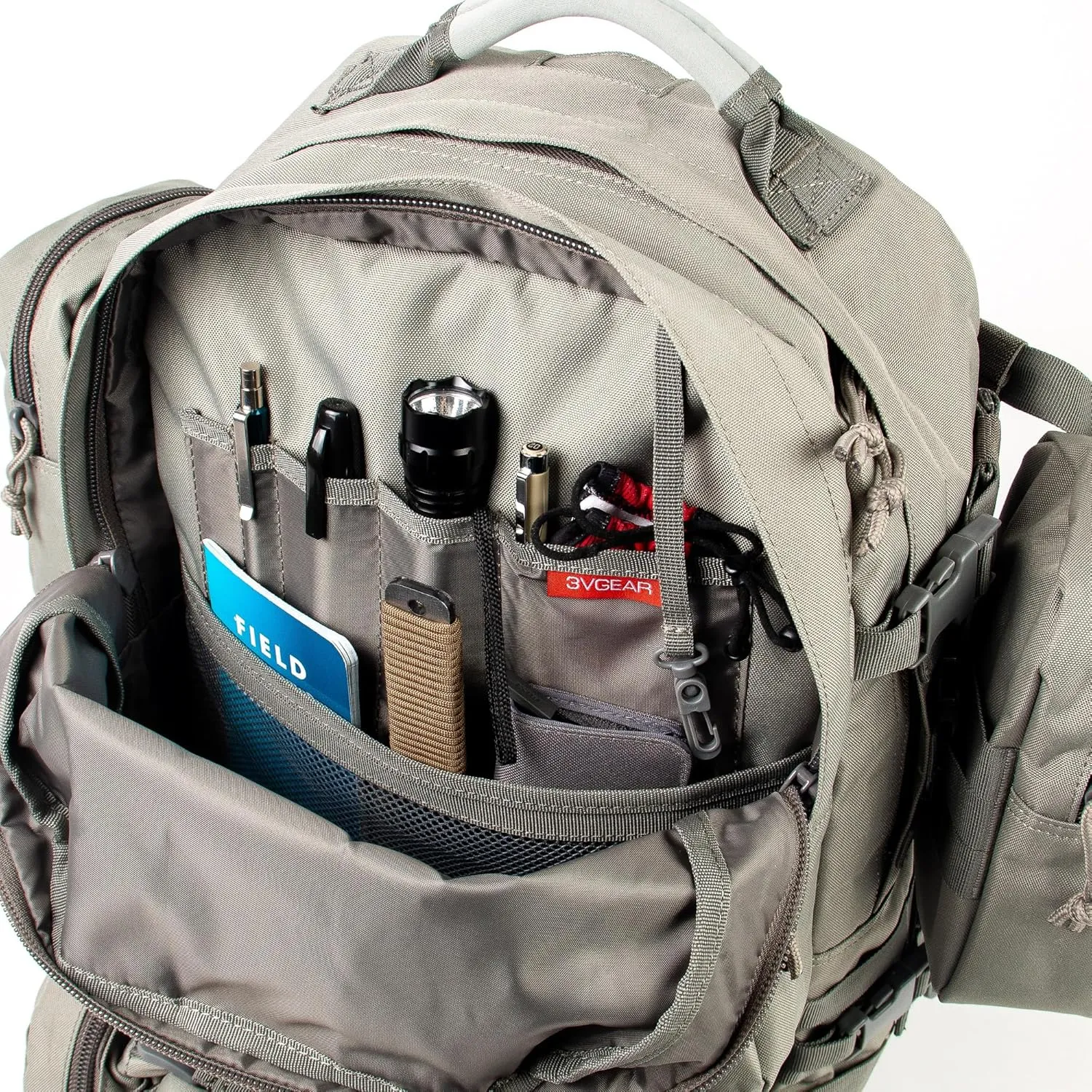 3VGEAR Paratus 3-Day Tactical Backpack, 40L - MOLLE Military Backpack with Rapid Deployment Pack, Pouches, Laptop Sleeve