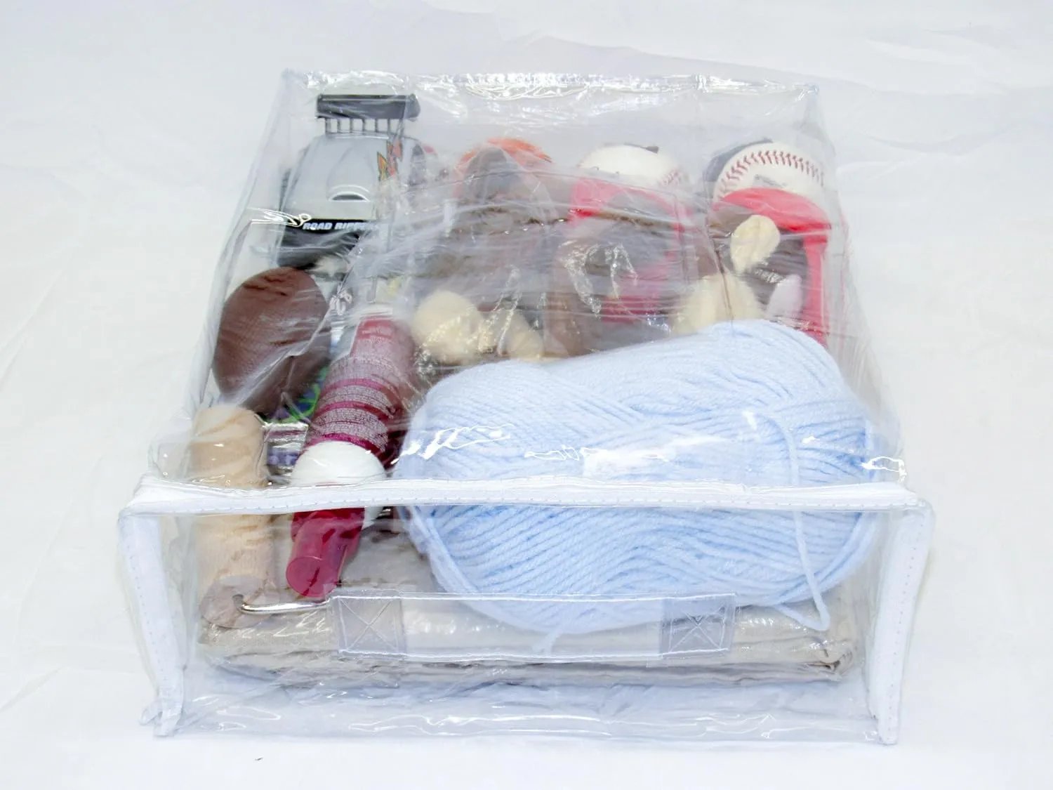 4-Pack Heavy Duty Vinyl Zippered Closet Square Storage Bags (Clear) for Sheets, Arts & Crafts, Toys and Much More! (12" x 15" x 5") 3.9 Gallon
