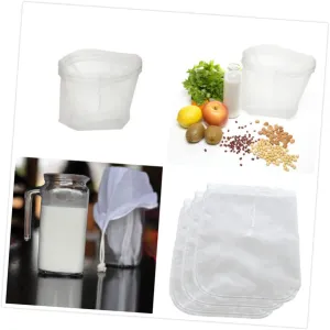 4 Pack Reusable Nut Milk Soy Milk Filter Bag Large Yogurt Strainer Cheesecloth 30x30cm White for Juice Yoghurt Cheese Making