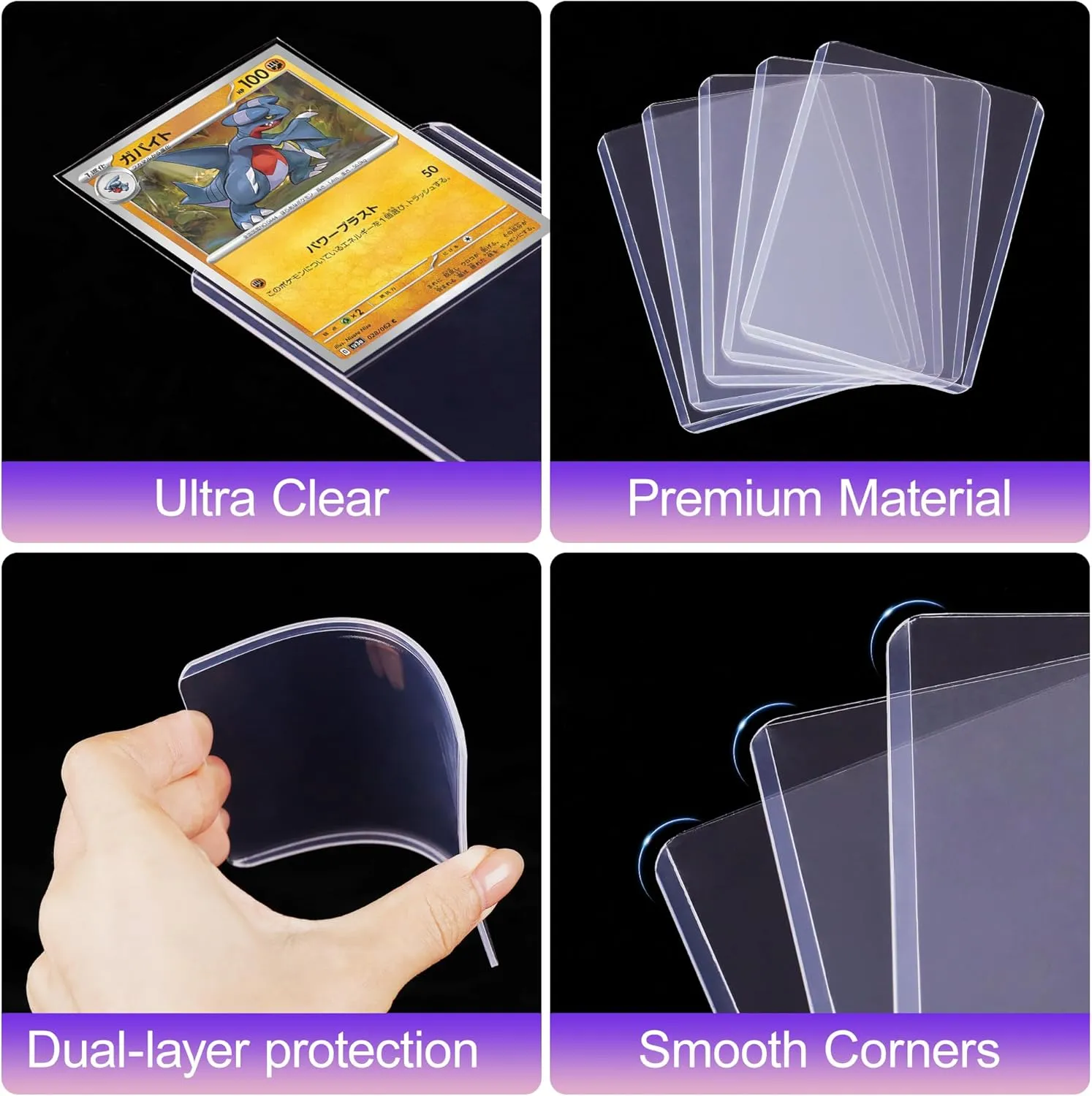 400 Packs Card Sleeves Top Loaders for Cards,3"X4" Baseball Card Protectors Toploaders,Hard Plastic Card Holder for Trading Sports Football Game Cards (200 Hard Sleeves 200 Penny Sleeves)
