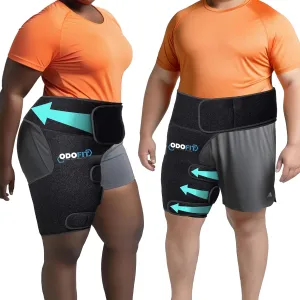 5-in-1 Hip Brace for Women & Men Sciatica Pain Relief Brace - Adjustable Groin, Thigh, Hamstring Compression Wrap - Comfortable Support for Muscle Recovery, Mobility, Hip Pain Relief