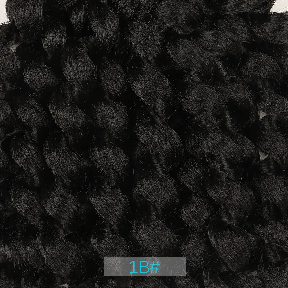 5 Packs Wand Curl Twist Braids Hair Crochet Curly Hair Extension 8inch Synthetic Hair Weave for Women 20strands/pack Xtrend Hair (1B#, 5packs/Lot)