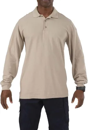 5.11 Tactical Men's Utility Long Sleeve Polo, Polyester-Cotton, Integrated Side Vents, Style 72057