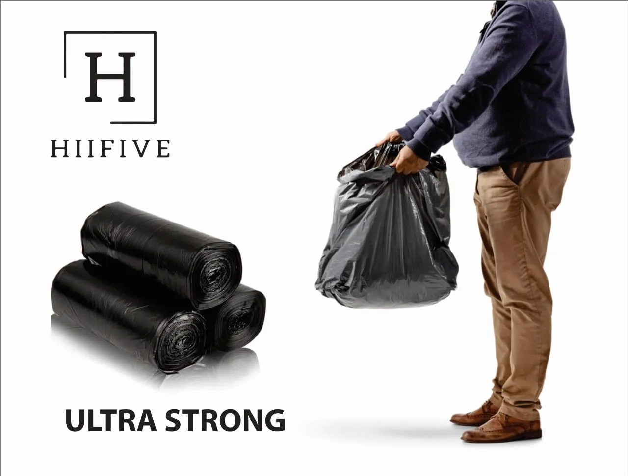 60 Gallon Heavy Duty Trash Bags | 30 Count | 100 x 120 CM | Extra Large Black Garbage Bags | Ultra Strong Contractor Bags