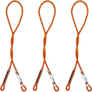 8mm (5/16") Prusik Swen Eye-to-Eye Pre-Sewn 30 inch / 45 inch Climbing Utility Cord Multipurpose for Outdoor Climbing Arborist Mountaineering Rope Orange | 30 inch | Pack of 3