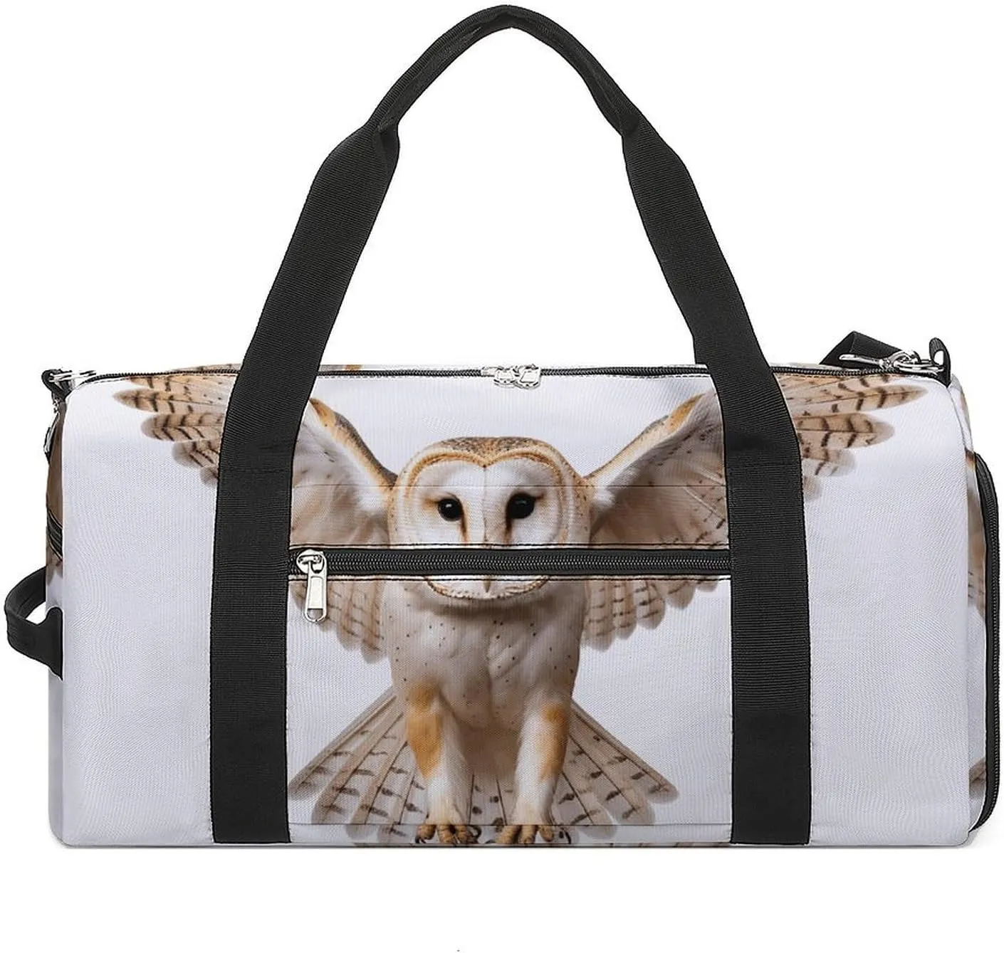 A Barn Owl Gym Bag Travel Duffel Bags for Men Women Large Weekender Bags Carry On Overnight Duffle Bag with Shoe Compartment for Workout