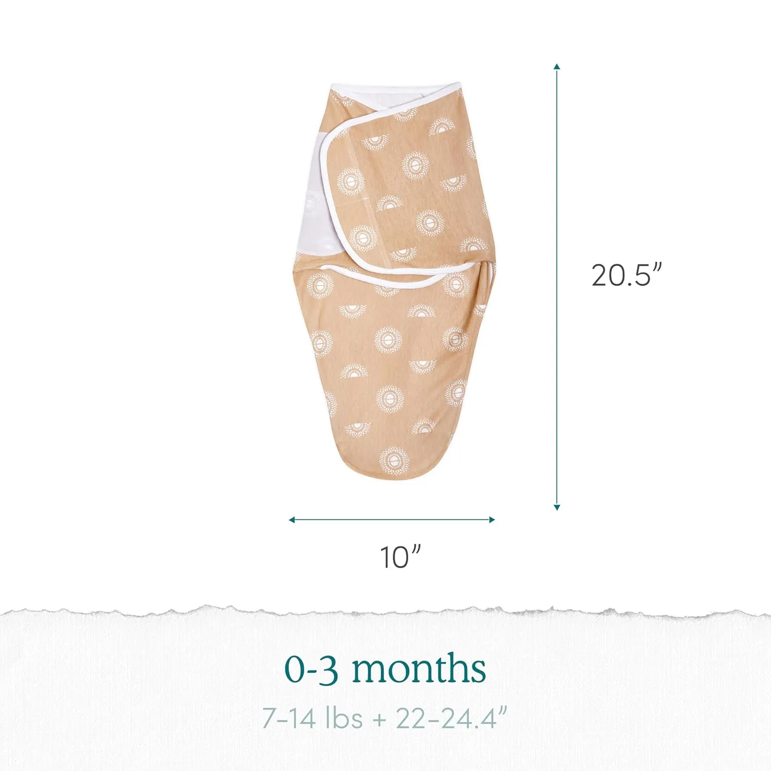 aden   anais Easy Swaddle Wrap, Newborn Wearable Swaddle Blanket, Adjustable Fasteners, 100% Cotton, 3 Pack, 0-3 Months, Desert Sun