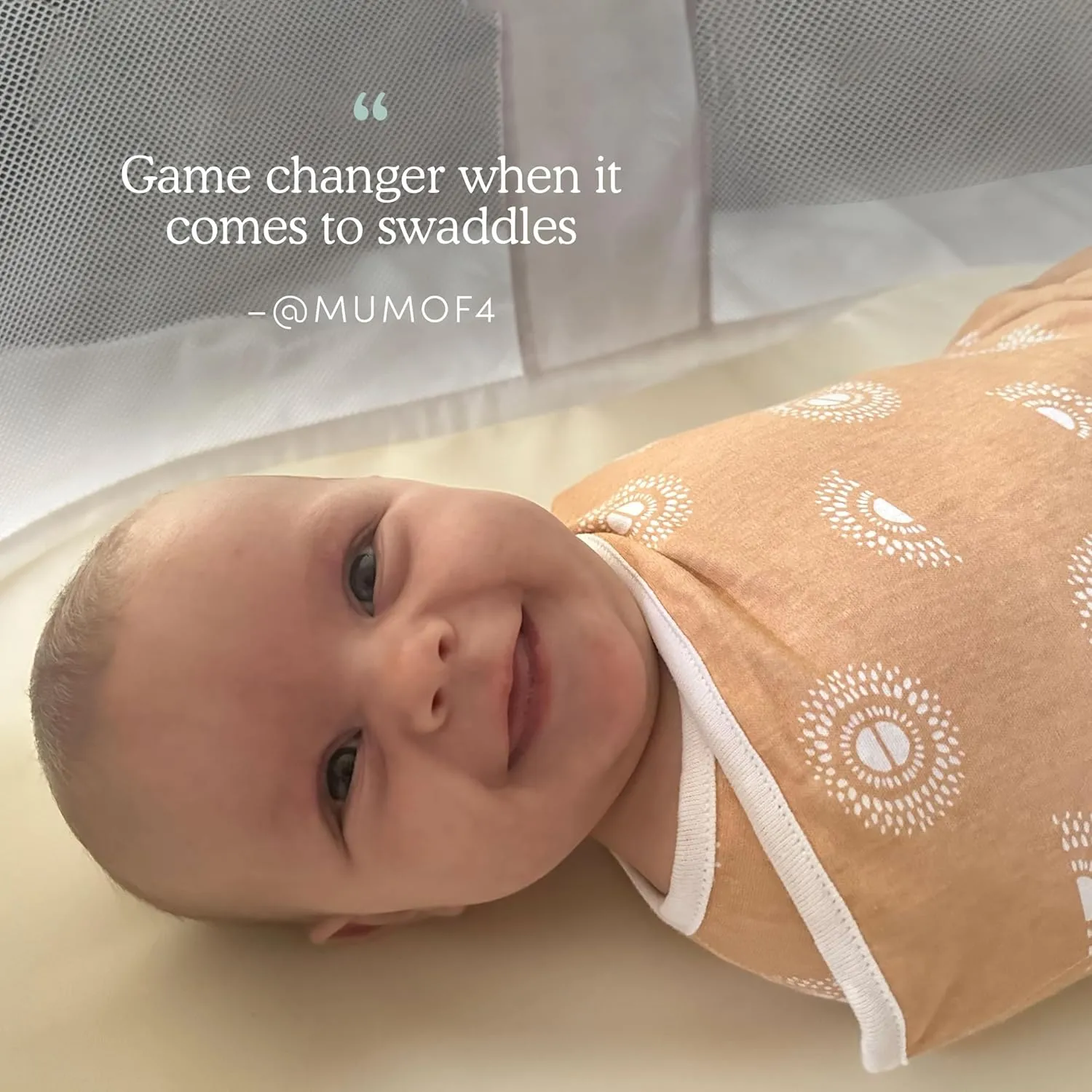 aden   anais Easy Swaddle Wrap, Newborn Wearable Swaddle Blanket, Adjustable Fasteners, 100% Cotton, 3 Pack, 0-3 Months, Desert Sun