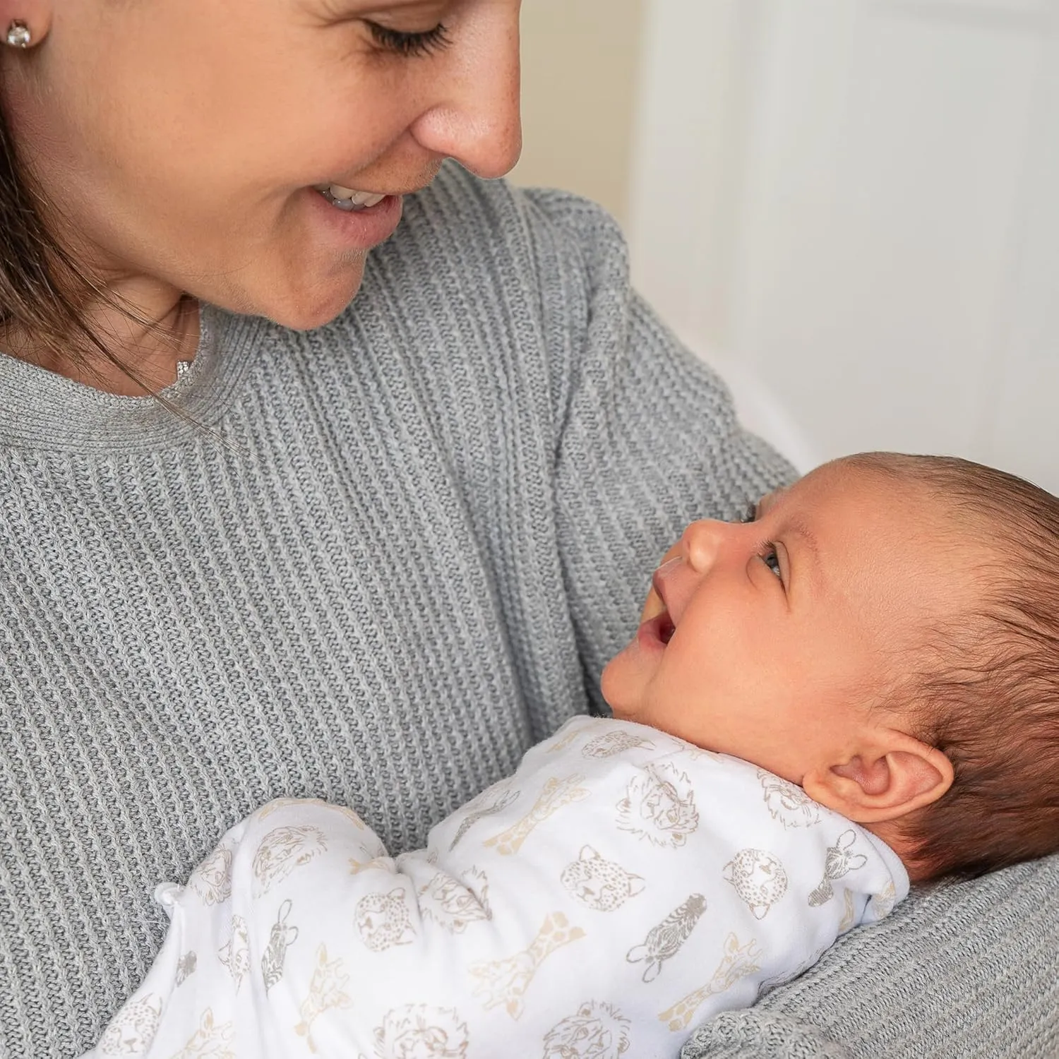 aden   anais Easy Swaddle Wrap, Newborn Wearable Swaddle Blanket, Adjustable Fasteners, 100% Cotton, 3 Pack, 0-3 Months, On Safari