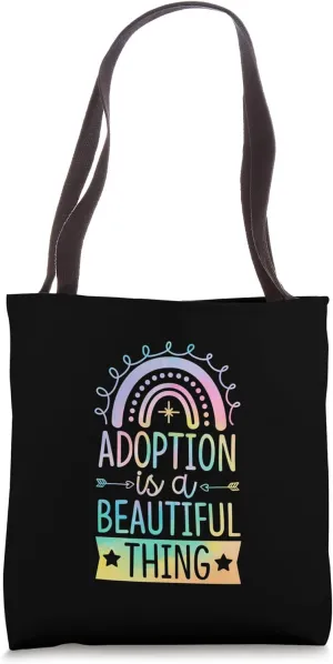 Adoption Is A Beautiful Thing Bohemian Rainbow Adoption Tote Bag