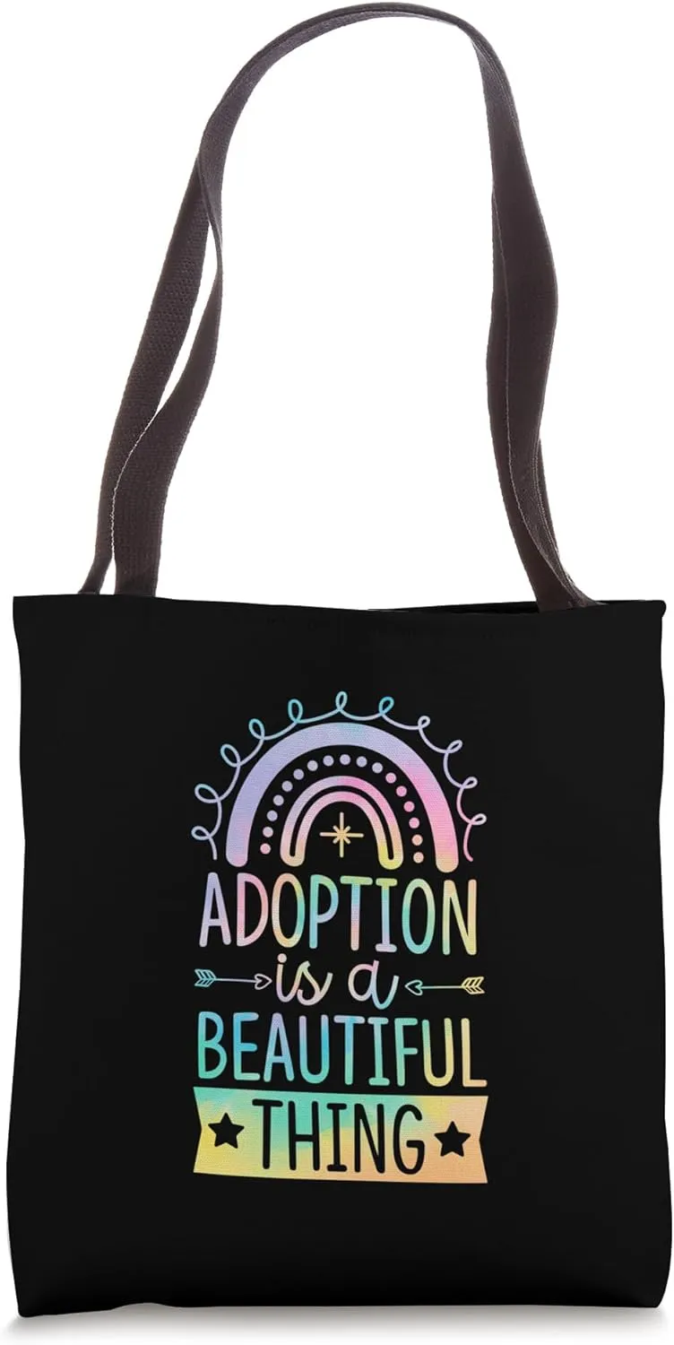 Adoption Is A Beautiful Thing Bohemian Rainbow Adoption Tote Bag