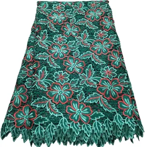 African Lace Fabric 5 Yards Embroidered Printed Fabric Mesh Lace Fabric Suitable for Wedding/Party/Everyday Sewing (39474)