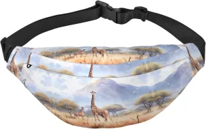 African Savanna Giraffe Fashion Crossbody Appearance High capacity outdoor with Adjustable Comfortable Work Leisure Versatile