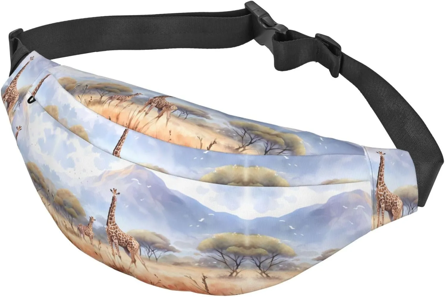 African Savanna Giraffe Fashion Crossbody Appearance High capacity outdoor with Adjustable Comfortable Work Leisure Versatile