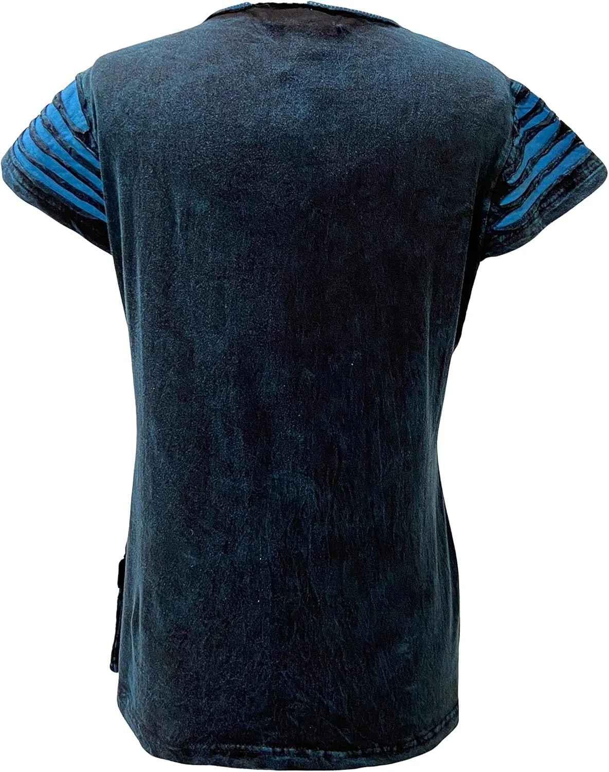 Agan Traders 2025 Summer Gypsy Cap Short Sleeve Bohemian Tops for Women - Light Weight Knit Razor Cut Embroidered Blouse