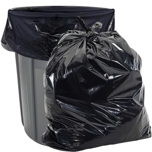 Aluf Plastics 45 Gallon 2.3 MIL Black Heavy Duty Garbage Trash Bags - 40" x 46" - Pack of 100 - For Contractor, Industrial, Institutional, & Commercial