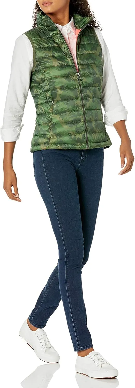 Amazon Essentials Women's Lightweight Water-Resistant Packable Puffer Vest