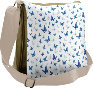 Ambesonne Butterfly Messenger Bag, Rainforest Wilderness, Unisex Cross-body