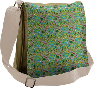 Ambesonne Car Race Track Messenger Bag, Suburb Area, Unisex Cross-body