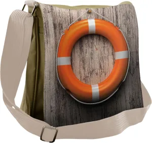Ambesonne Rustic Messenger Bag, Wooden Hardwood Grunge, Unisex Cross-body