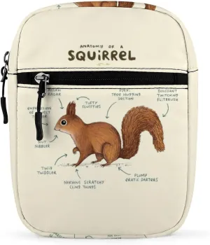 Anatomy of A Squirrel Men's Crossbody Bag Small Messenger Shoulder Bags Sling Pack Gift for Women