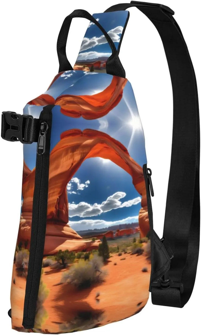 Arches National Park-Standard Print Trend Casual Crossbody Chest Bag Leisure Travel For Men And Women Crossbody Bag