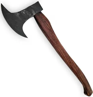 Armory Replicas™ 22-Inch Hand Forged Camping Axe with Rustic Dark Finish - Versatile Chopping Tool for Firewood, Shelter Building, and Outdoor Defense