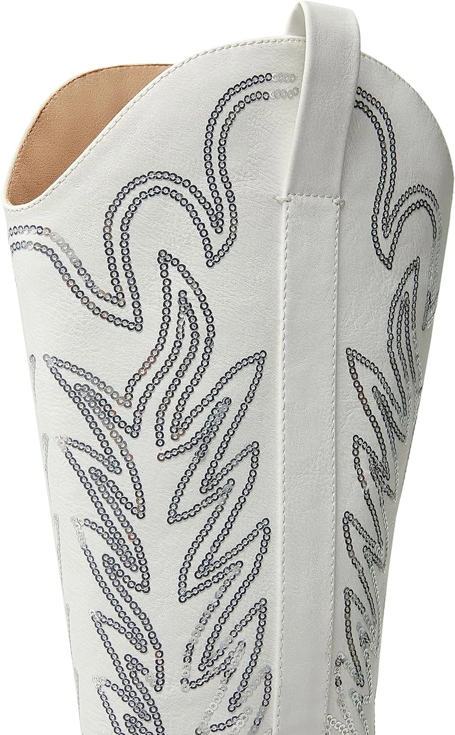 Arromic Cowboy Boots for Women Comfortable Womens Embroidered Western Cowgirl Knee High Boots Pointed Toe Zipper Chunky Heel Country Outfit Retro Tall Boots