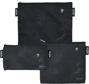 Artists Collective Reusable Lunch Baggies | Snack and Sandwich Bags with Zipper - Improved Dual Layer Design by Tobe Fonseca (Brazil) "Gravity"