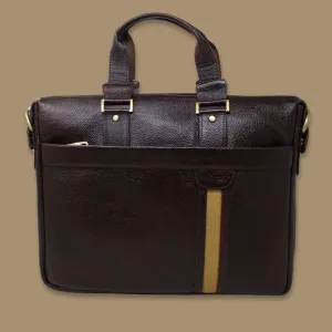 Ashiwn Brown Genuine Leather Laptop Messenger Bag-Gs