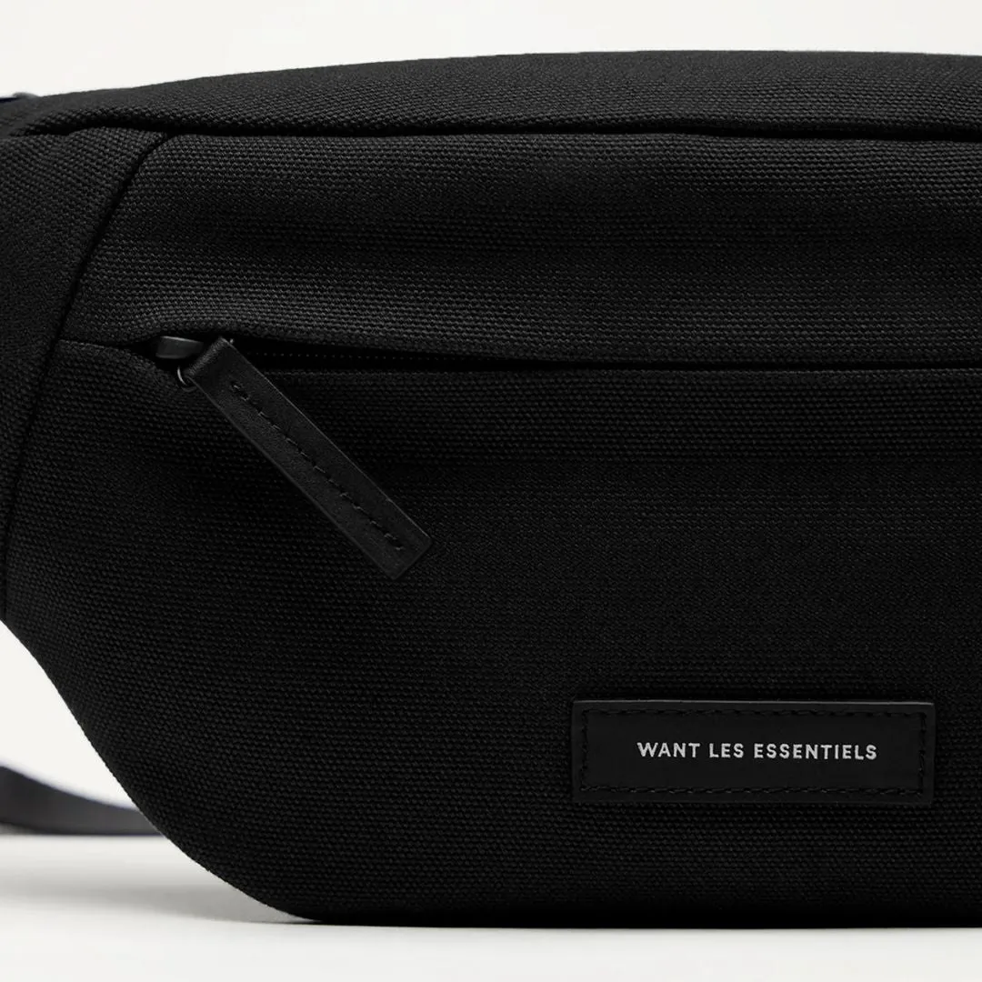 Atlin Canvas Belt Bag (Black)