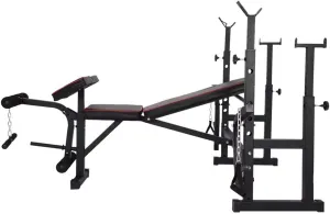 Auxiliary Multifunctional Dumbbell Bench All-in-One Weightlifting Bench Press Bench,Utility Barbell Bed Squat Rack,Heavy Duty Core Strength Training Fitness Equipment for Home Gym