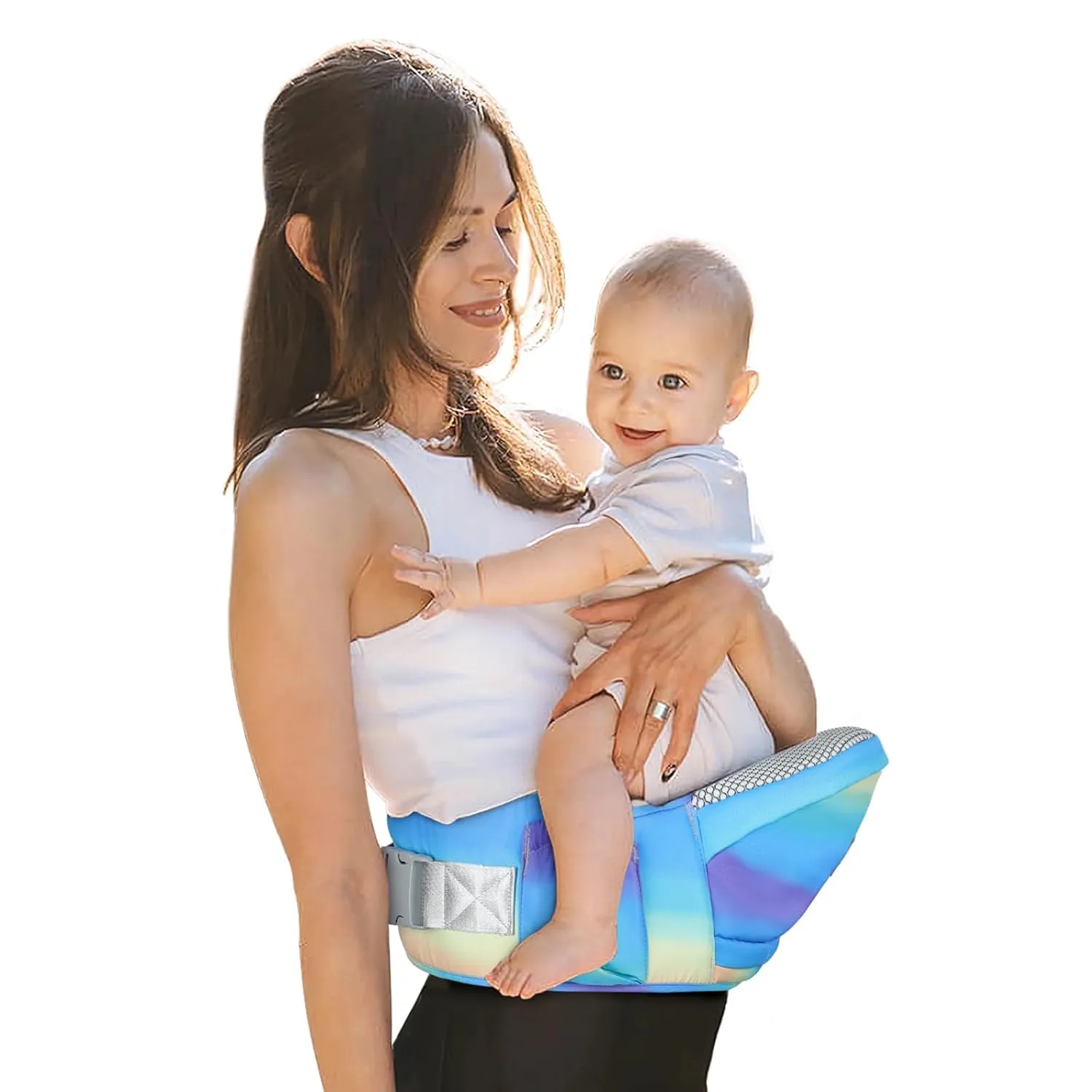 Baby Hip Carrier - Adjustable Waistband & Hip Seat for Newborn-Toddler (Up to 66 Lbs) with Pockets for Parents